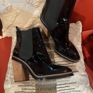 Patent Leather booties with a few scuff marks🔥🔥